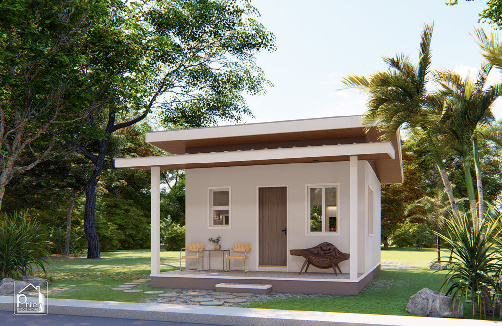 Zinnia Layout Kit | 30 sqm Simple One Bedroom Modern House Floor Plan & Elevations (Digital Download)