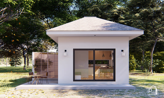 Gerbera Fullplan Kit | 4 x 5 meters Modern Cabin House Plan (DIGITAL DOWNLOAD)