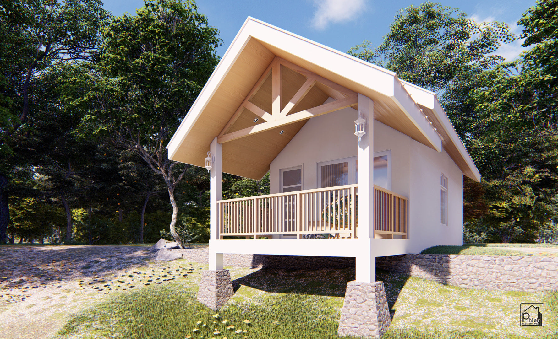 Periwinkle Basic Kit | 50sqm Charming Minimalist Small House Design Floor Plan (Digital Download)