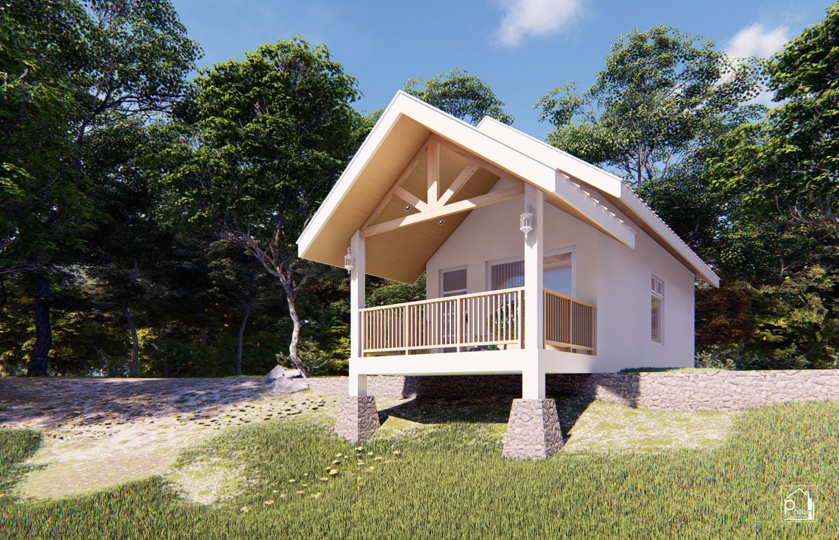 Periwinkle Basic Kit | 50sqm Charming Minimalist Small House Design Floor Plan (Digital Download)