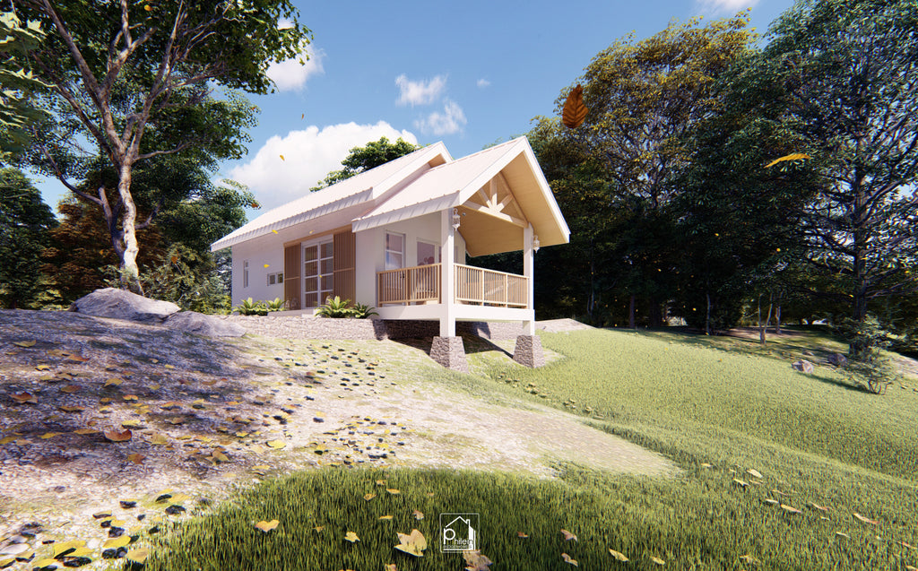 Periwinkle Layout Kit | 50sqm Charming Minimalist Small House Design Floor Plan & Elevations (Digital Download)