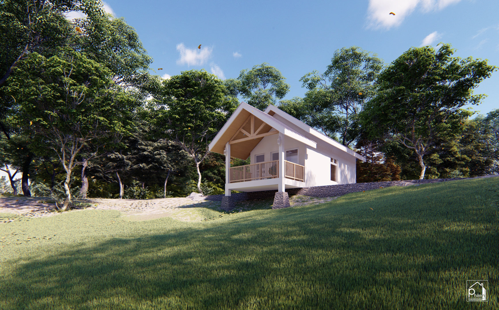 Periwinkle Basic Kit | 50sqm Charming Minimalist Small House Design Floor Plan (Digital Download)