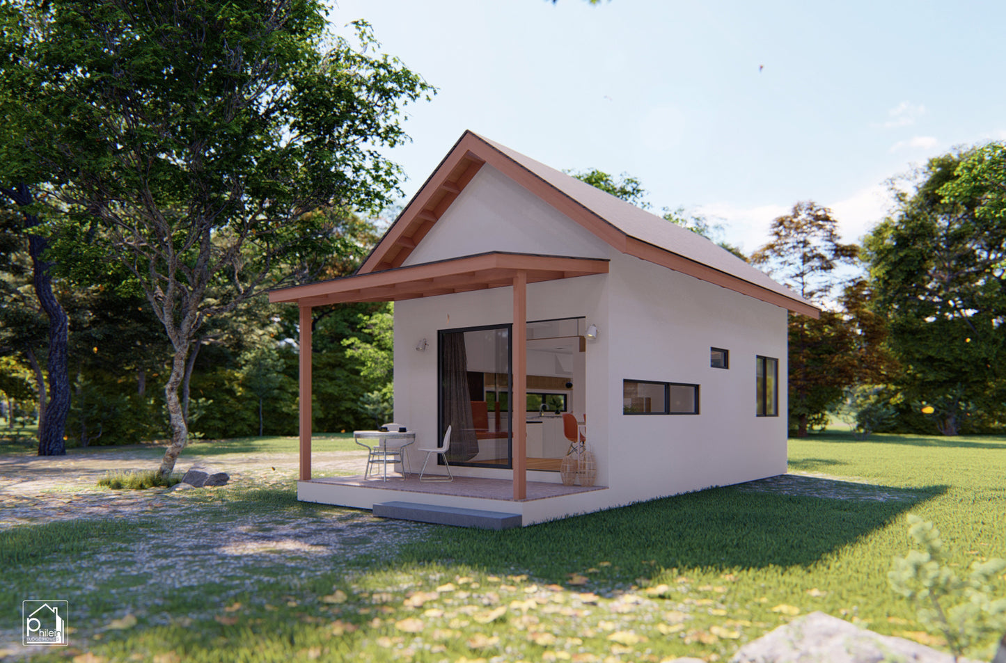 Onyx Layout Kit | 4x8 meters Two Bedroom Small House with Loft Floor Plan & Elevations (Digital Download)