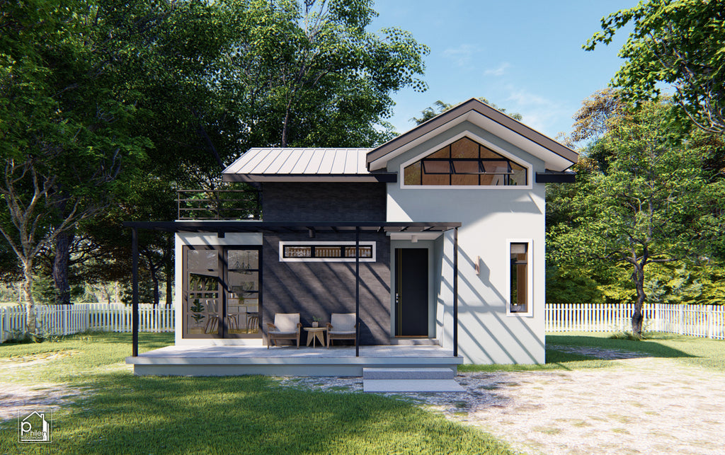 Lily 3.0 Layout Kit | 60sqm 2 Bedroom Small House with Attic Floor Plan & Elevations (Digital Download)