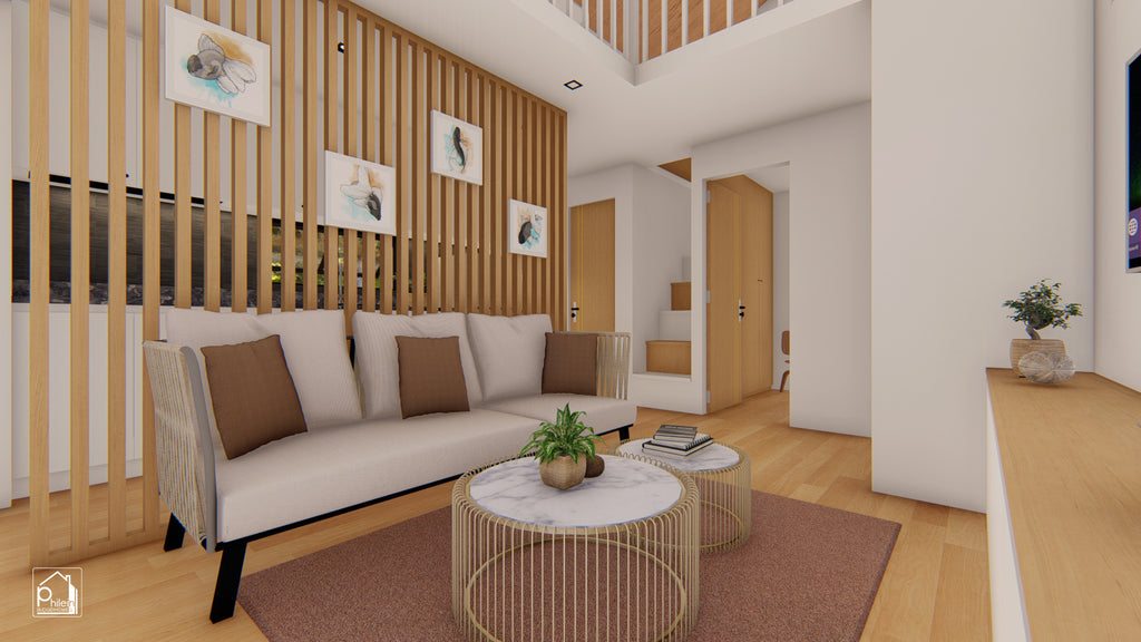 Lily 3.0 Layout Kit | 60sqm 2 Bedroom Small House with Attic Floor Plan & Elevations (Digital Download)