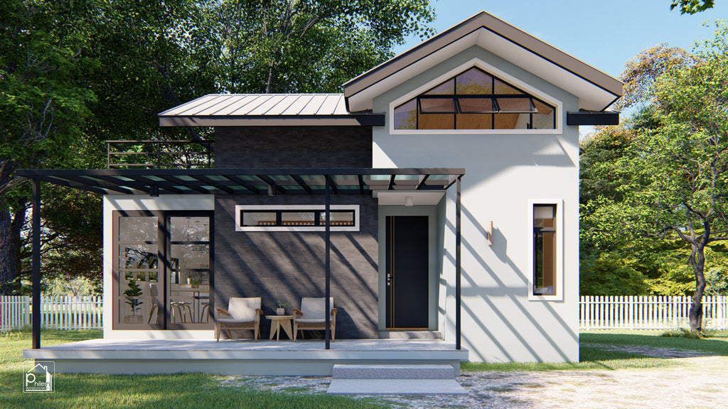 Lily 3.0 Layout Kit | 60sqm 2 Bedroom Small House with Attic Floor Plan & Elevations (Digital Download)