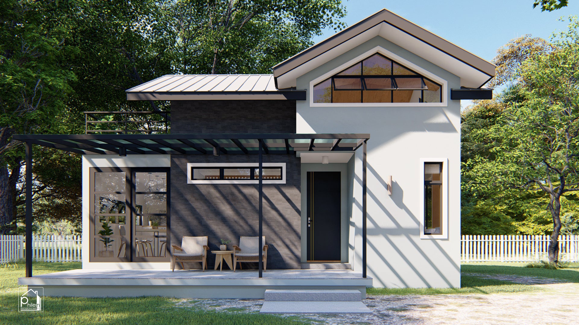 Lily 3.0 Layout Kit | 60sqm 2 Bedroom Small House with Attic Floor Plan & Elevations (Digital Download)