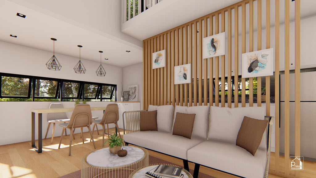 Lily 3.0 Layout Kit | 60sqm 2 Bedroom Small House with Attic Floor Plan & Elevations (Digital Download)