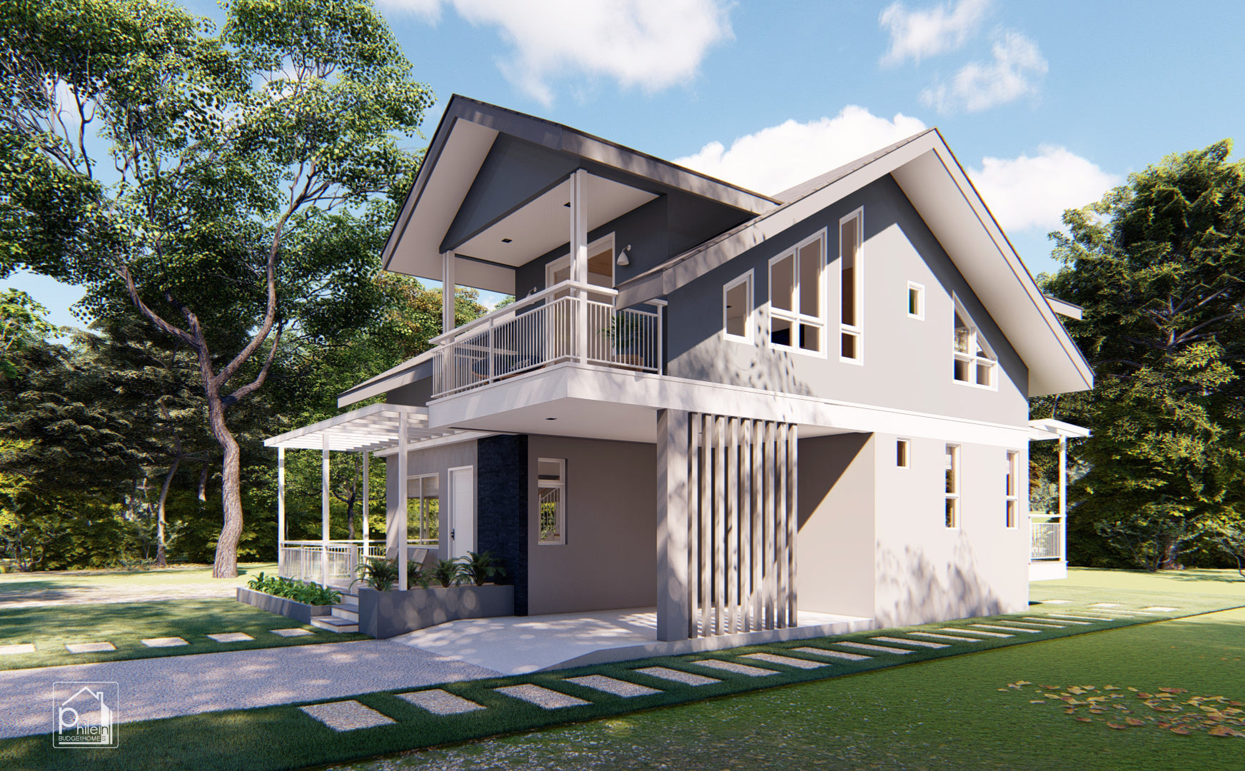 Lynx 4.0 Basic Kit | 120sqm Modern # bedroom Small House with Attic Floor Plan (Digital Download)