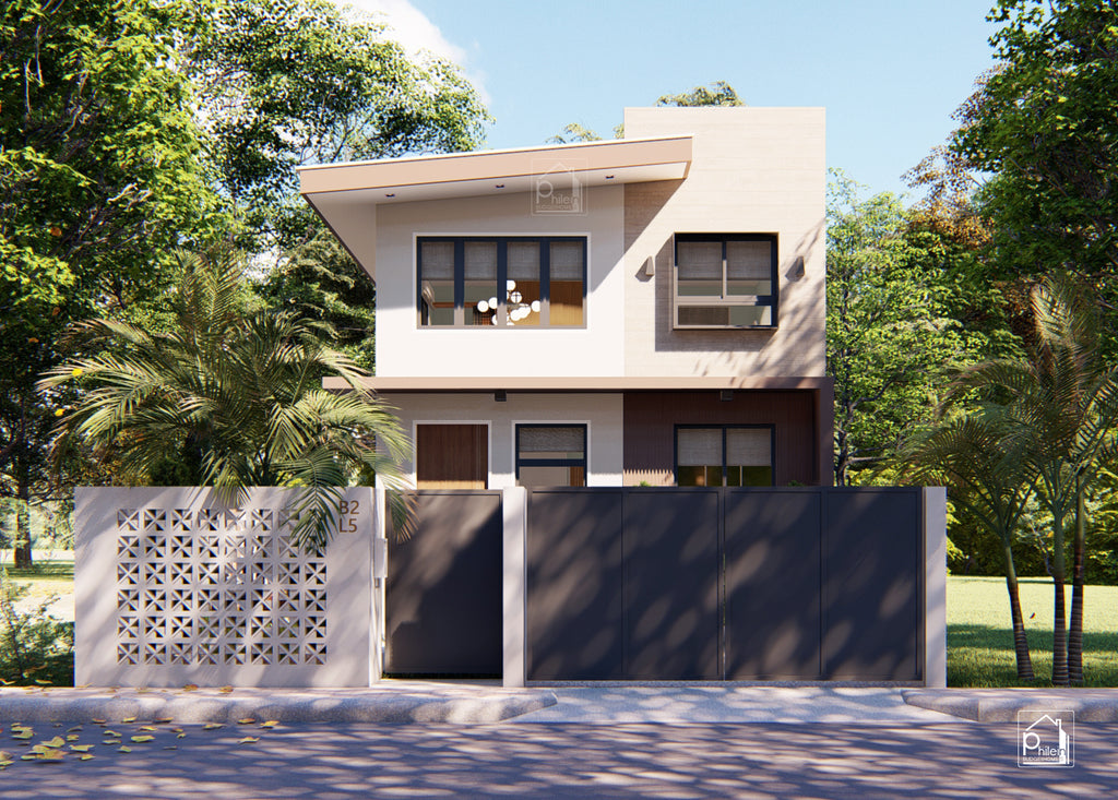 Ruby Basic Kit | 42sqm Small & Simple 2 Bedroom House Design Floor Plan (Digital Download)