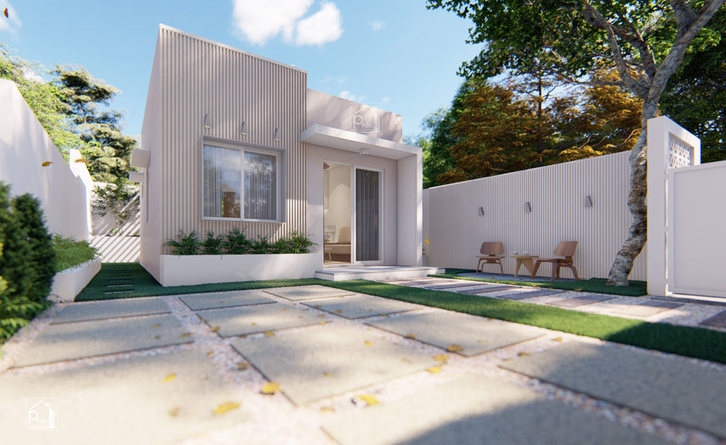 Sapphire Layout Kit | Tiny but Stunning! 27 sqm Minimalist Home with Outdoor Patio, Floor Plan & Elevations (Digital Download)