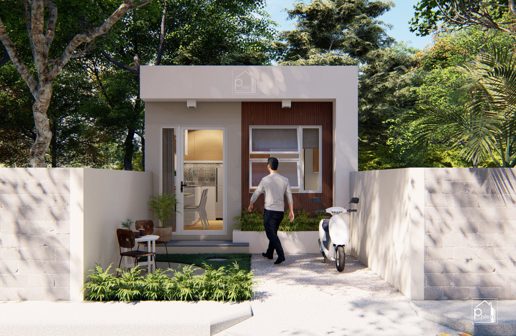 Garnet Basic Kit | 4 x 4 meters One Bedroom Small House Floor Plan (DIGITAL DOWNLOAD)