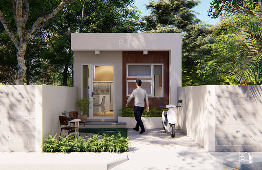 Garnet Basic Kit | 4 x 4 meters One Bedroom Small House Floor Plan (DIGITAL DOWNLOAD)