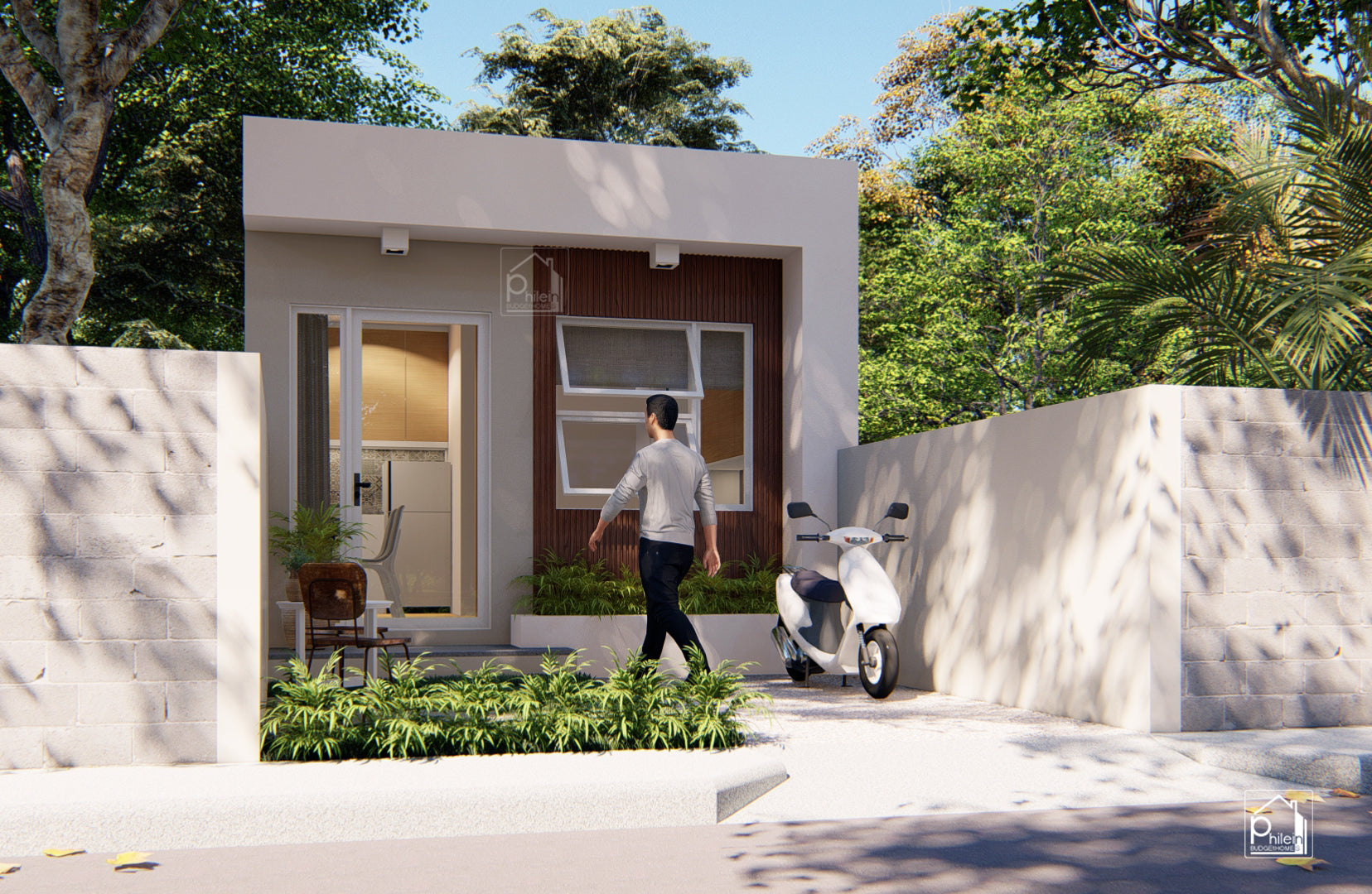 Garnet Basic Kit | 4 x 4 meters One Bedroom Small House Floor Plan (DIGITAL DOWNLOAD)