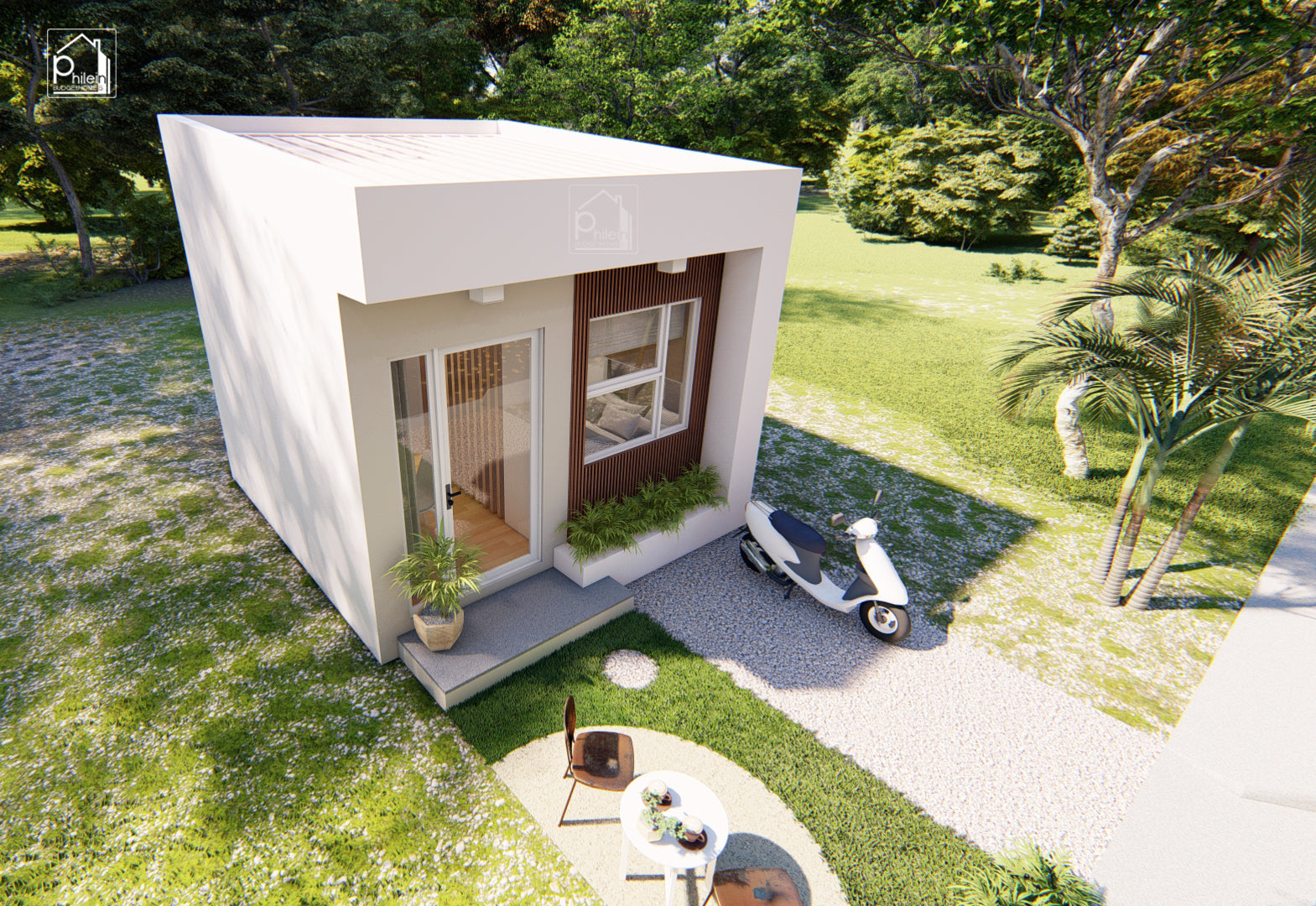 Garnet Basic Kit | 4 x 4 meters One Bedroom Small House Floor Plan (DIGITAL DOWNLOAD)