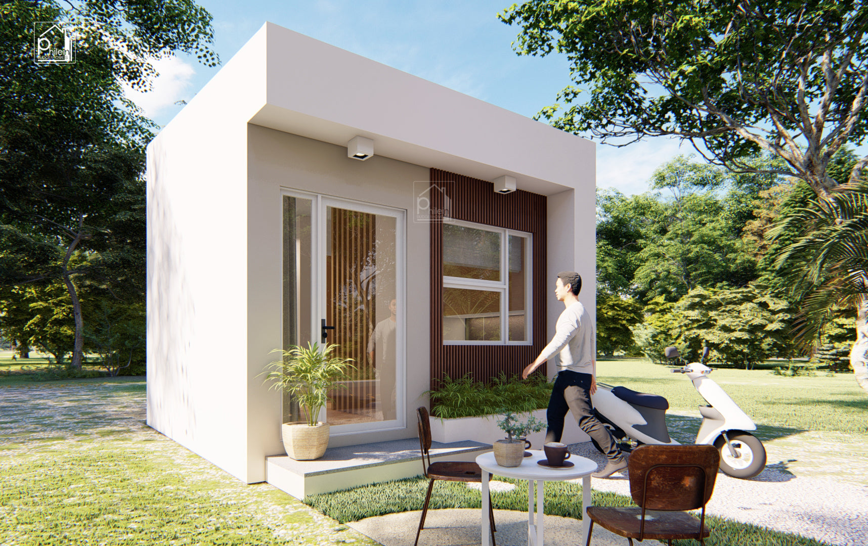 Garnet Basic Kit | 4 x 4 meters One Bedroom Small House Floor Plan (DIGITAL DOWNLOAD)