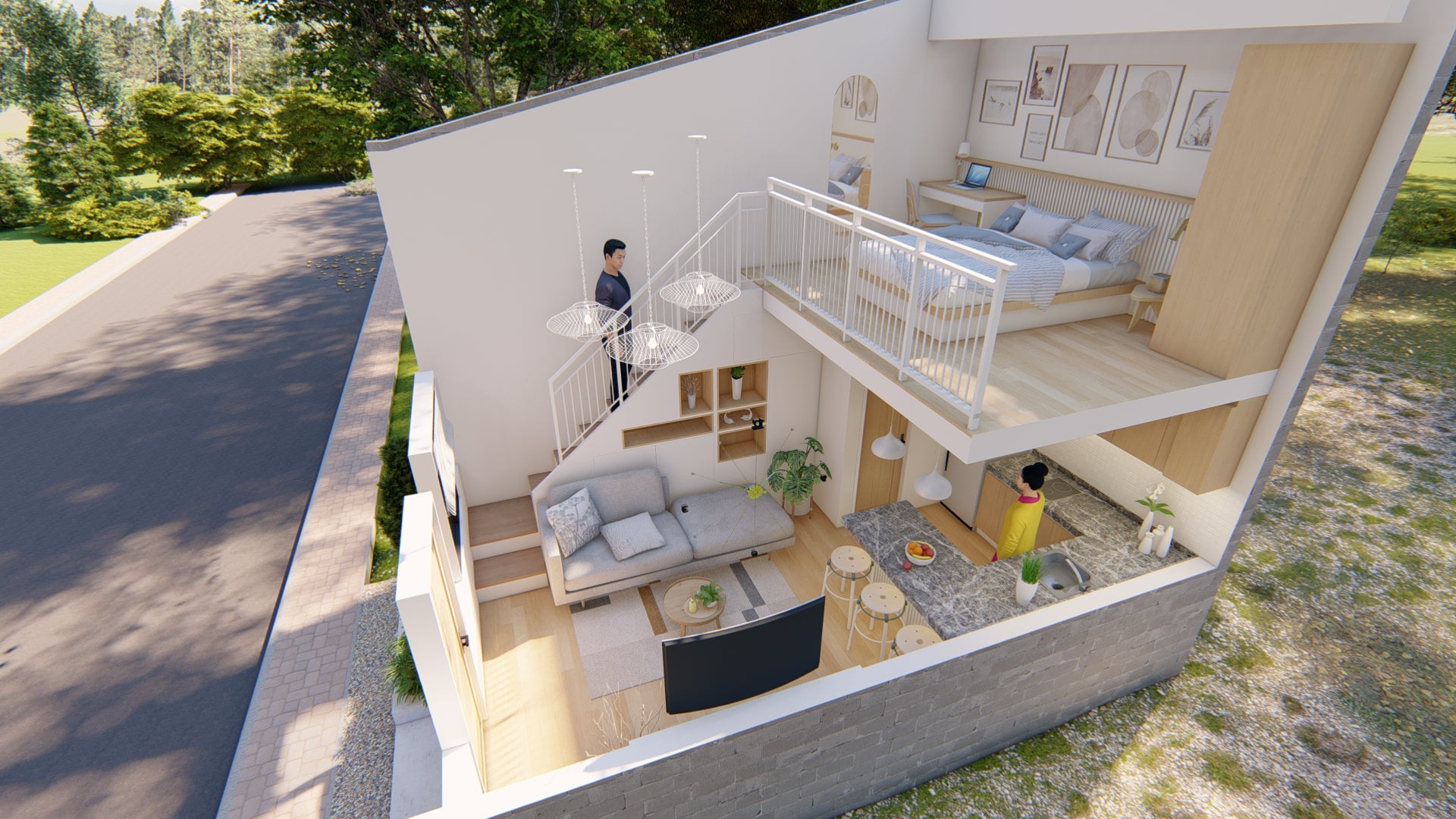 Opal Basic Kit | 4x6 meters Simple House Design for Small Lots Floor Plan (Digital Download)