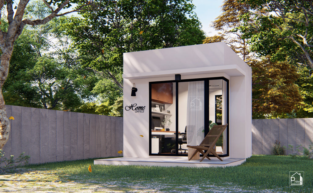 Zircon Layout Kit | 12 sqm Modern Backyard Office Design Floor Plan & Elevations (Digital Download)