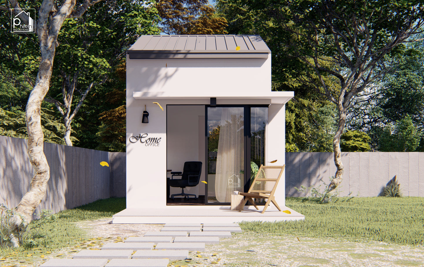 Zircon 2.0 Layout Kit with CAD/DWG file | Modern Backyard Office Design with Loft Bed, Floor Plan & Elevations (Digital Download)