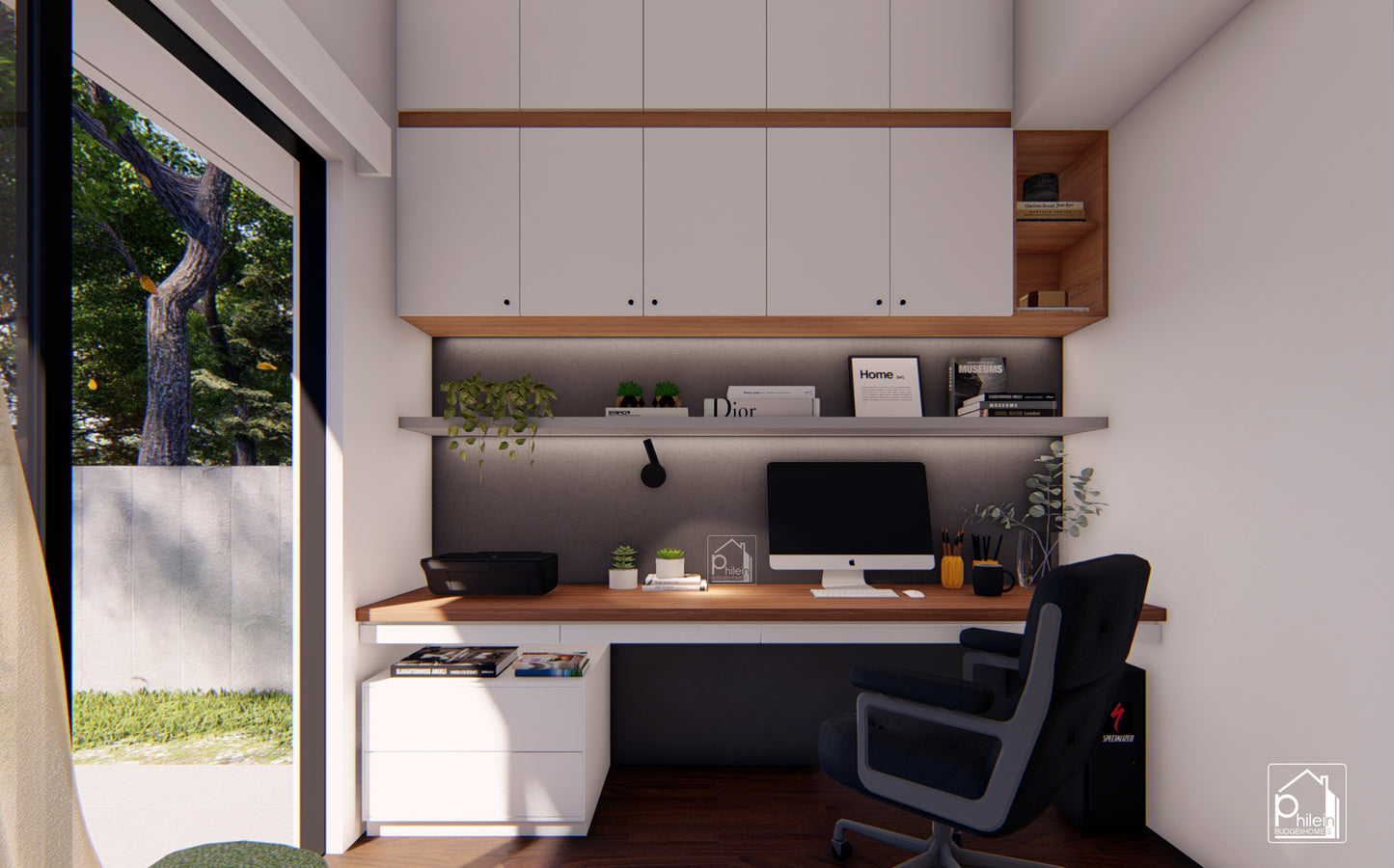 Zircon 2.0 Layout Kit with CAD/DWG file | Modern Backyard Office Design with Loft Bed, Floor Plan & Elevations (Digital Download)