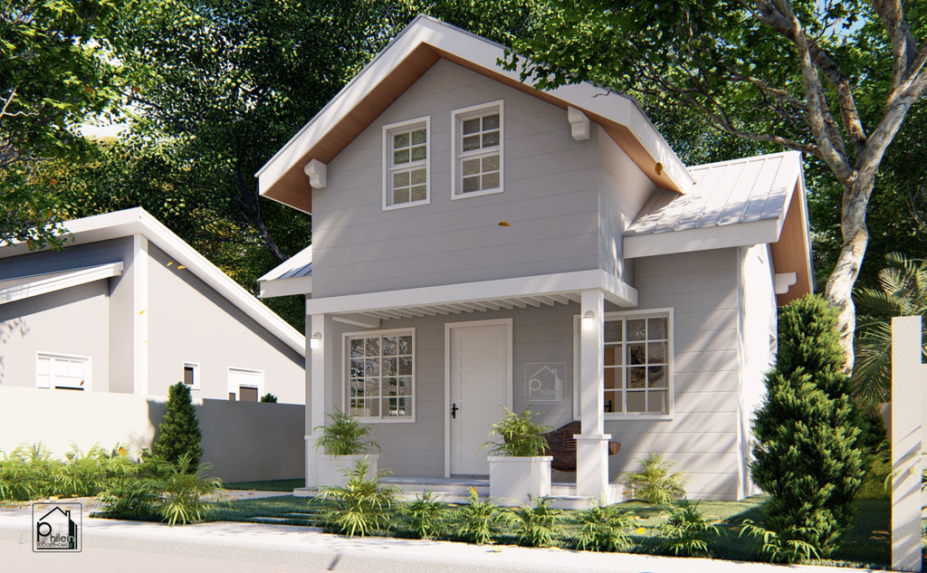 Emerald 2.0 Basic Kit | 58sqm Two Bedroom House with Attic Floor Plan (DIGITAL DOWNLOAD)