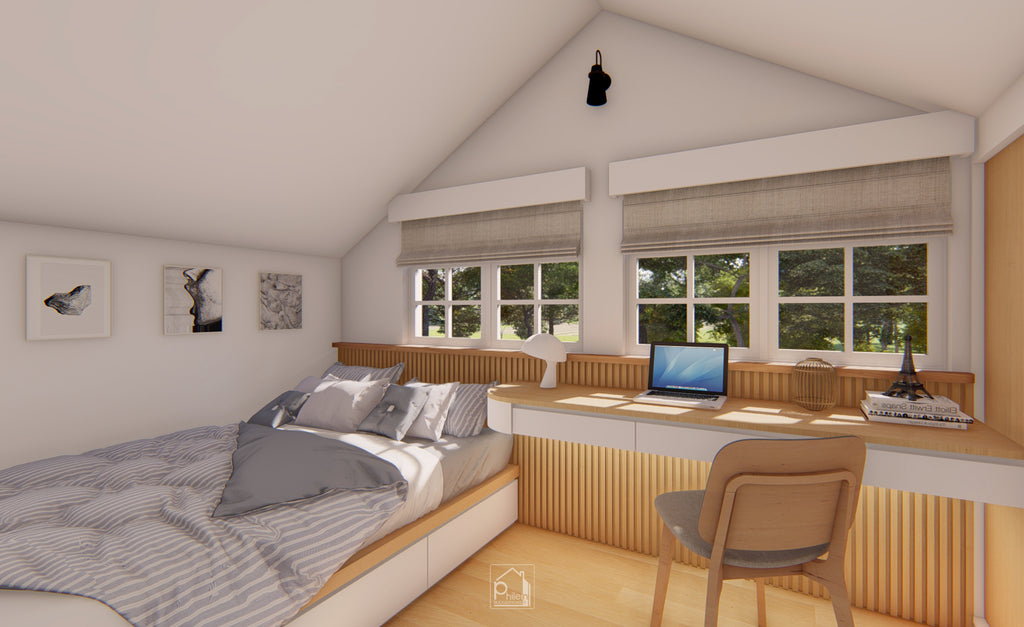 Emerald 2.0 Basic Kit | 58sqm Two Bedroom House with Attic Floor Plan (DIGITAL DOWNLOAD)