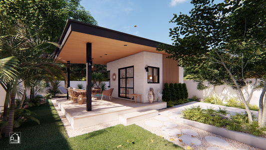 Kit de Diseño Louie | Plano de planta y alzados de casa pequeña Airbnb de 20 m² (Descarga digital)