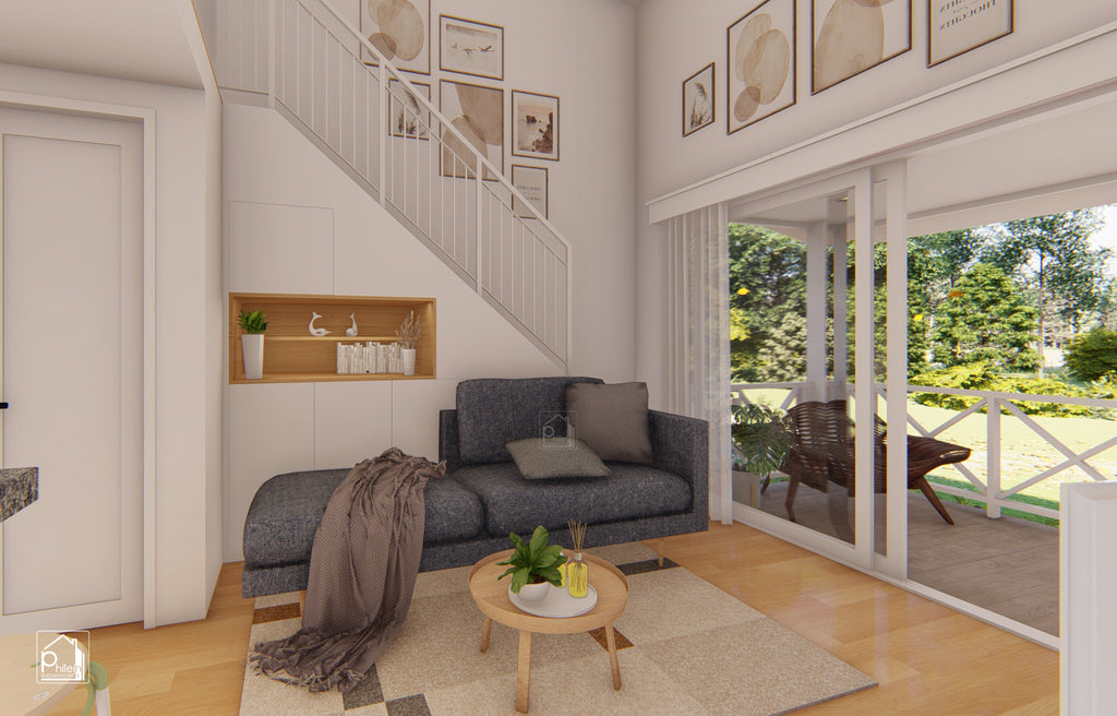 Delia Basic Kit | 35sqm Simple Tiny House with Loft, Floor Plan (Digital Download)