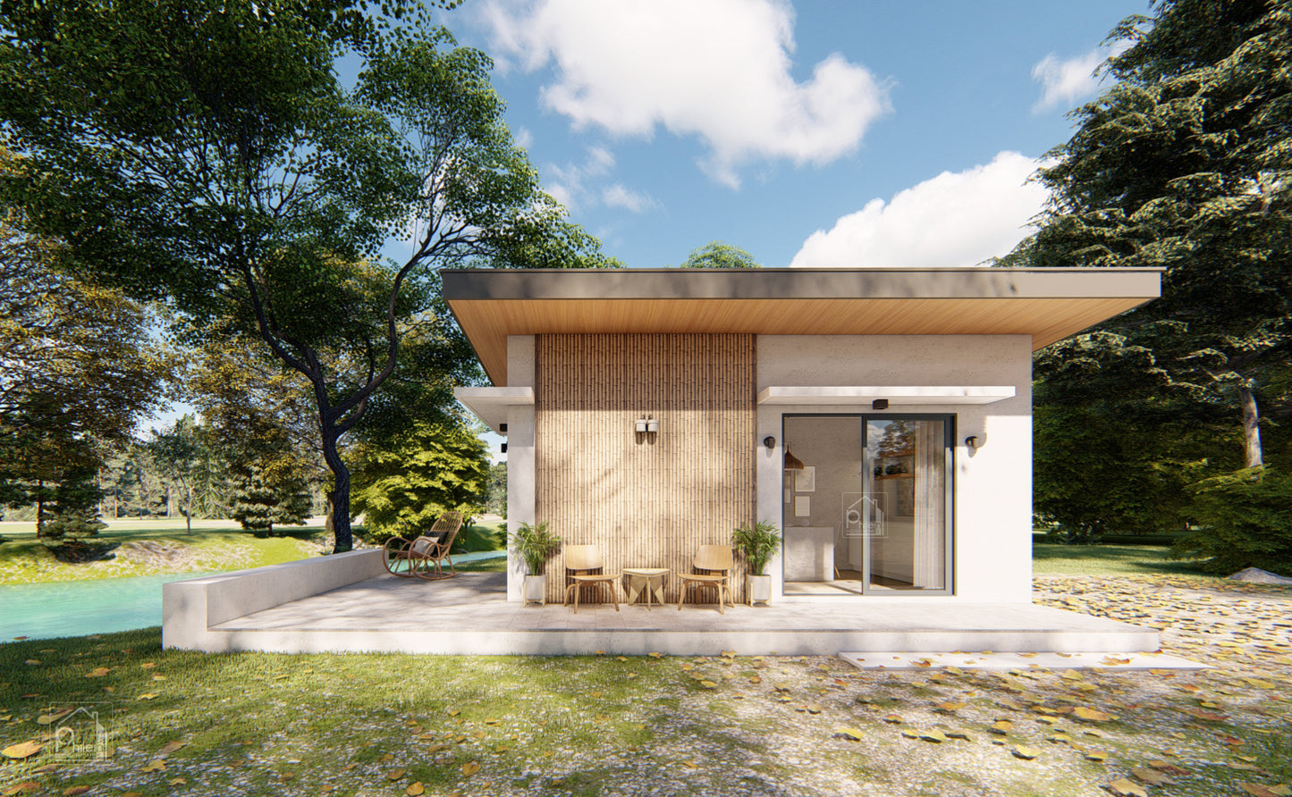 Lucy Layout Kit with CAD/DWG file | Peaceful 36sqm Retirement House Design, Floor Plan & Elevations (Digital Download)