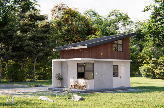 Lian Basic Kit | 35 sqm One Bedroom Simple Tiny House Floor Plan (Digital Download)