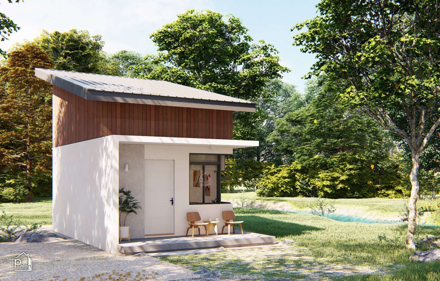 Lian Basic Kit | 35 sqm One Bedroom Simple Tiny House Floor Plan (Digital Download)