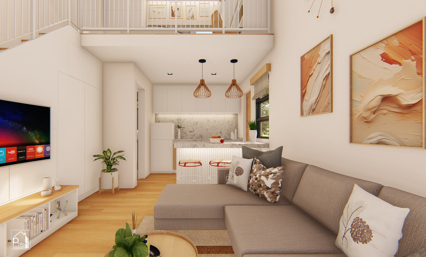 Lian Basic Kit | 35 sqm One Bedroom Simple Tiny House Floor Plan (Digital Download)