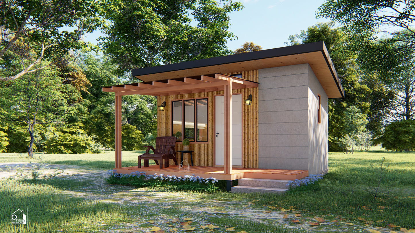 Tulip 2.0 Basic Kit | 15sqm Tiny Cabin House Design Floor Plan (Instant Download)