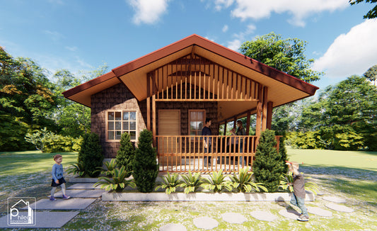 Rose Basic Kit | 30 sqm Wooden House Design Floor Plan (Digital Download)