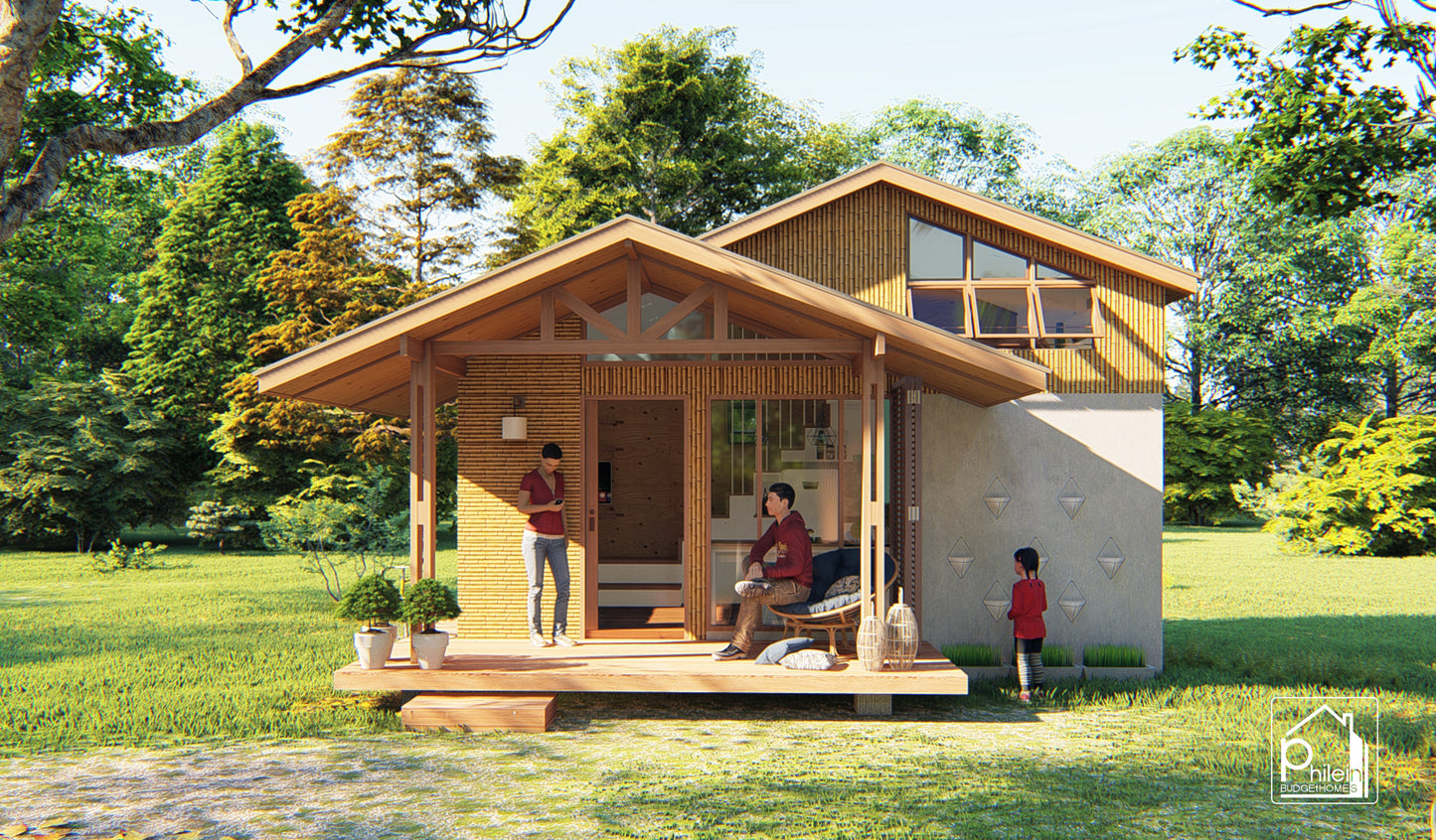 Norma Layout Kit | 26sqm Tiny Bahay Kubo with Loft | Modern Filipino Small House Floor Plan & Elevations (PDF Download)