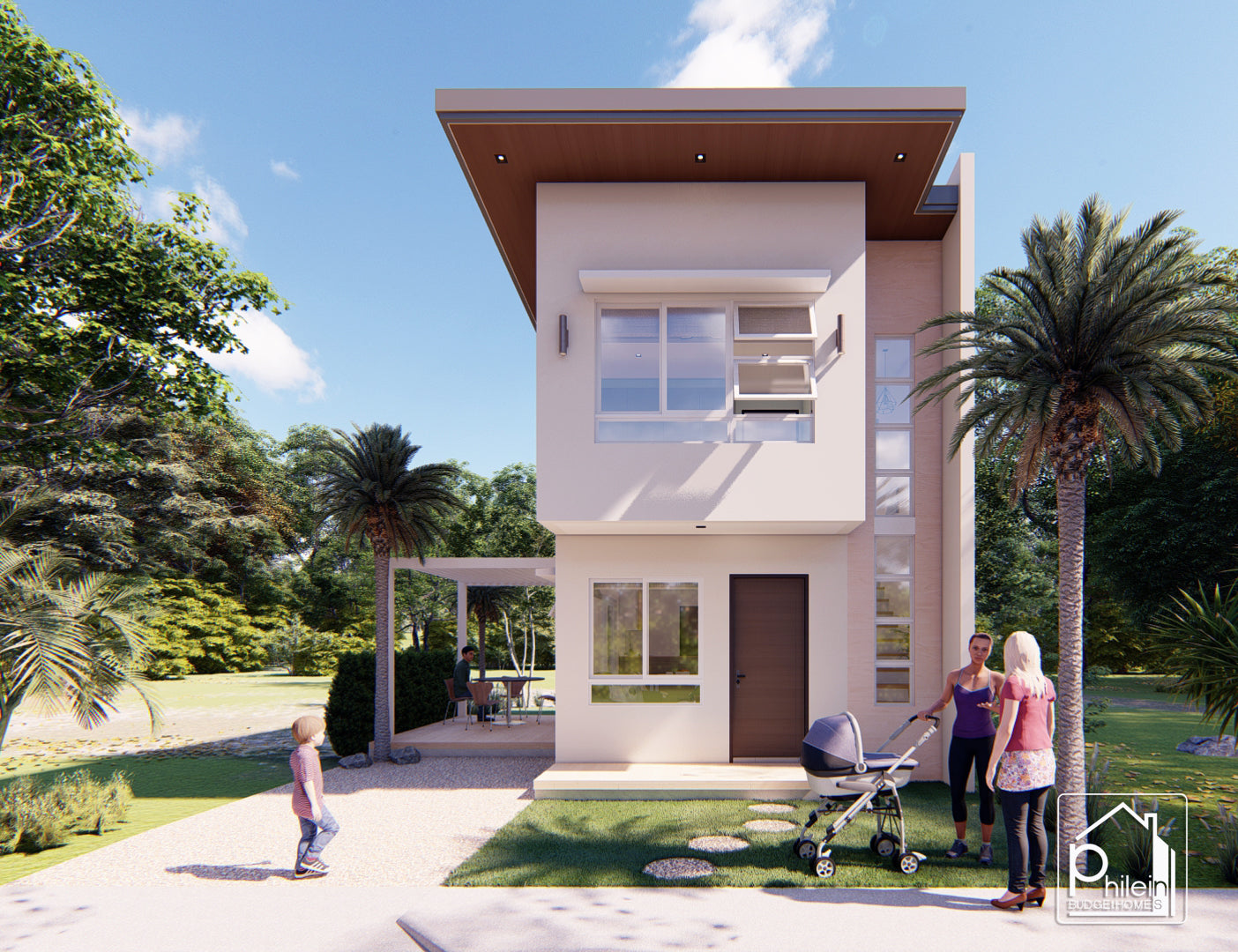 Carnation Basic Kit | 4 x 7m Three Bedrooms Small House Design Floor Plan (DIGITAL DOWNLOAD)