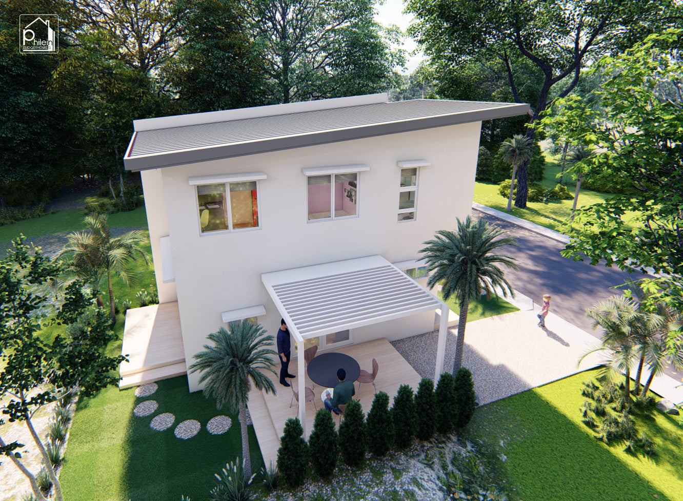 Carnation Basic Kit | 4 x 7m Three Bedrooms Small House Design Floor Plan (DIGITAL DOWNLOAD)