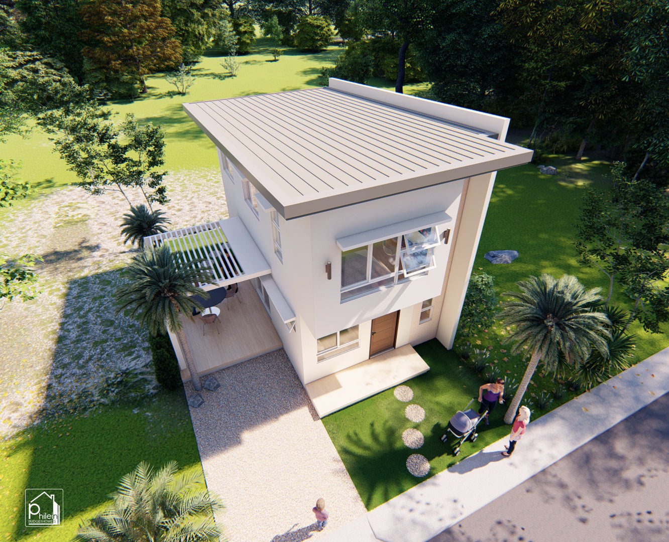 Carnation Basic Kit | 4 x 7m Three Bedrooms Small House Design Floor Plan (DIGITAL DOWNLOAD)