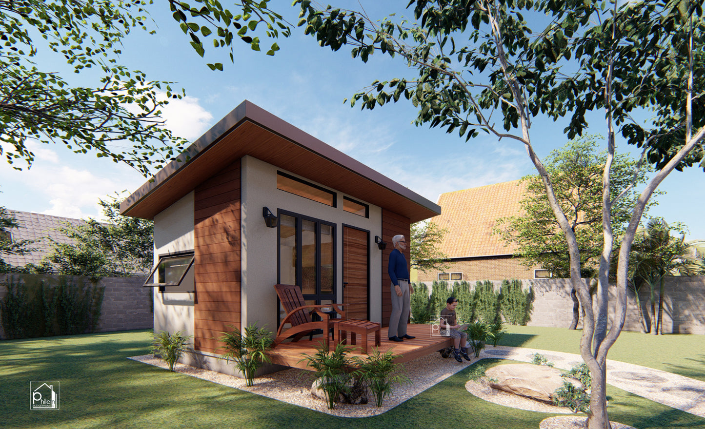 Tulip Basic Kit | 15sqm Modern Backyard Cabin Floor Plan (Digital Download)