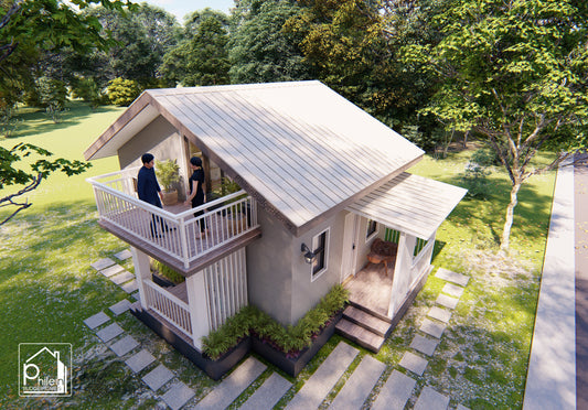 Freesia 2.0 Basic Kit | 41sqm Small House with Attic Plan (DIGITAL DOWNLOAD)