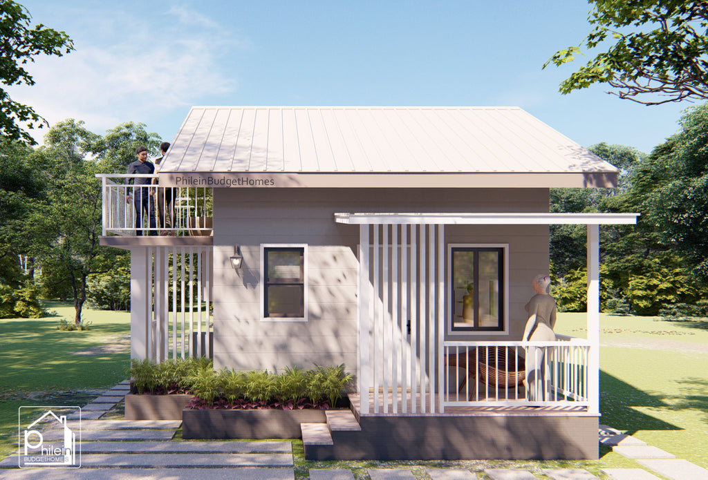 Freesia 2.0 Layout Kit | 41sqm Small House with Attic Plan & Elevations (DIGITAL DOWNLOAD)