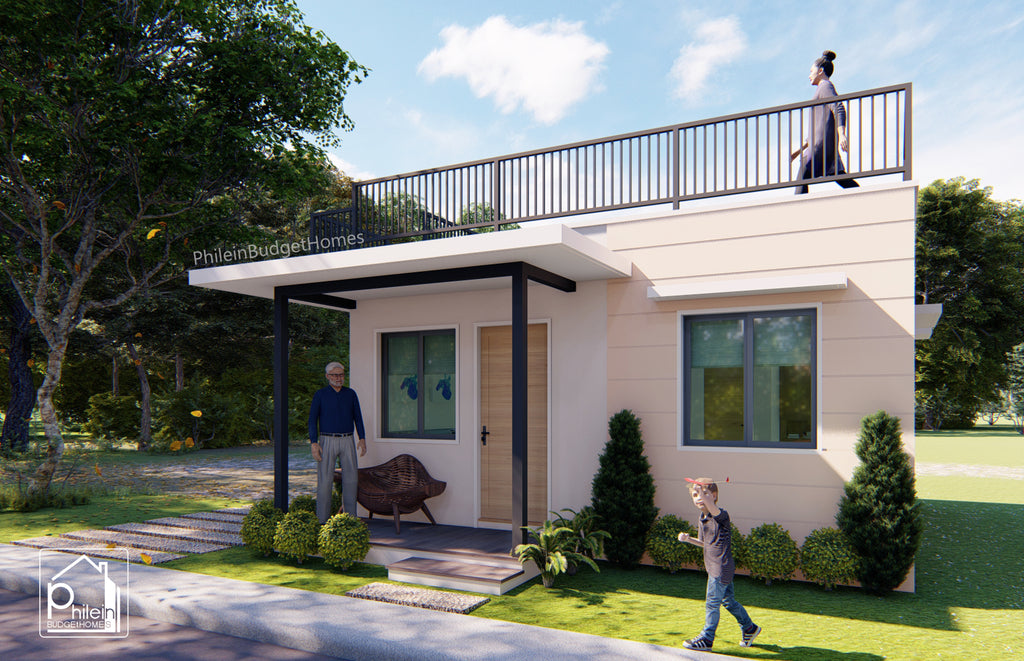 Anemone Basic Kit | 36sqm / 6 x 6meters Small House with Roof Deck Floor Plan (DIGITAL DOWNLOAD)