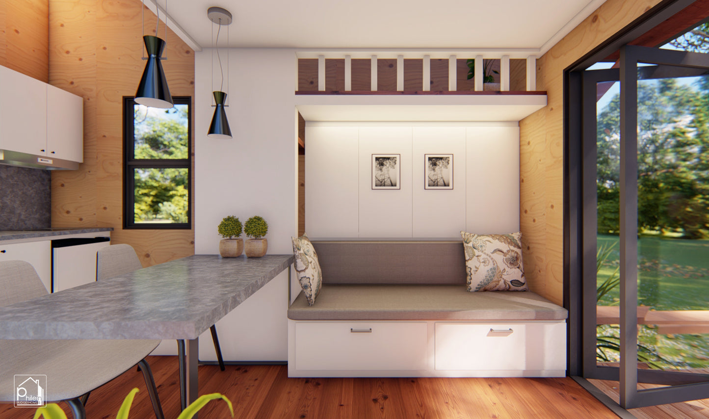 Gladiolus 2.0 Layout Kit | 24sqm Tiny House with Loft Plan & Elevations (DIGITAL DOWNLOAD)