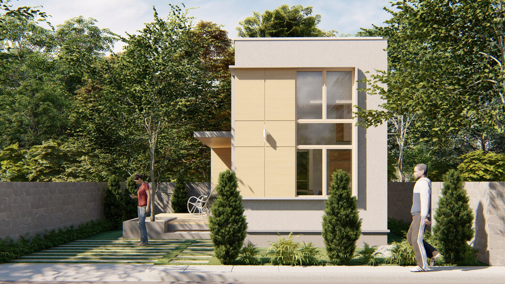 Snow Drop Layout Kit | 36sqm Modern Tiny House Design Floor Plan & Elevations (Digital Download)