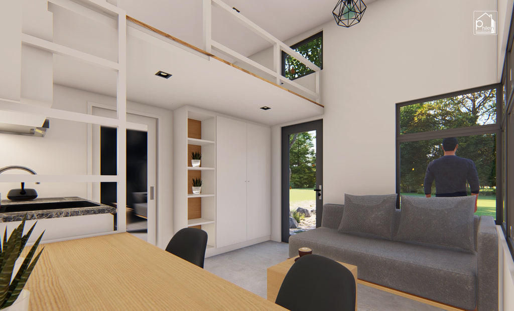 Ivy Layout Kit | 28sqm Tiny House with Loft Floor Plan & Elevations (Digital Download)