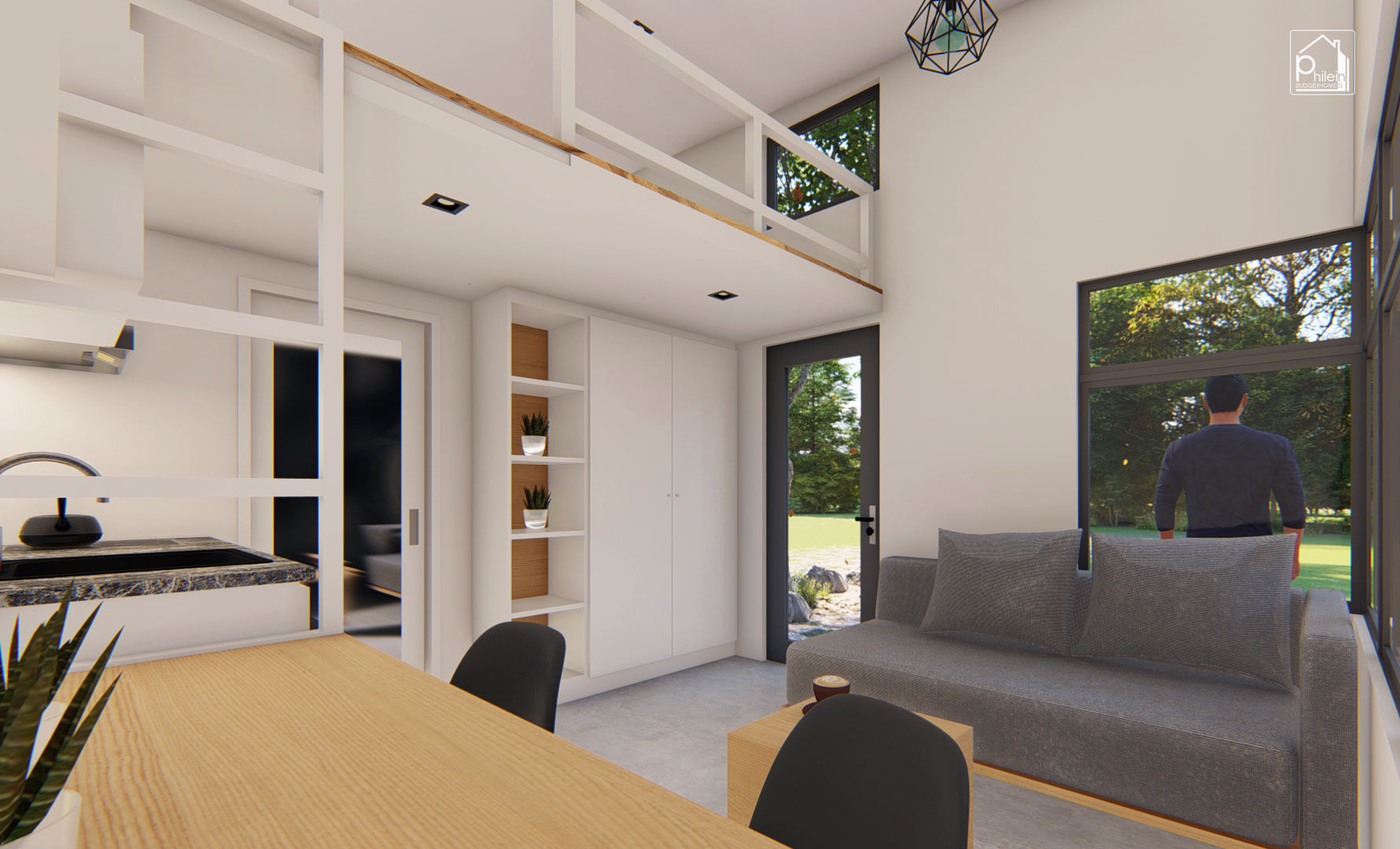 Ivy Layout Kit | 28sqm Tiny House with Loft Floor Plan & Elevations (Digital Download)