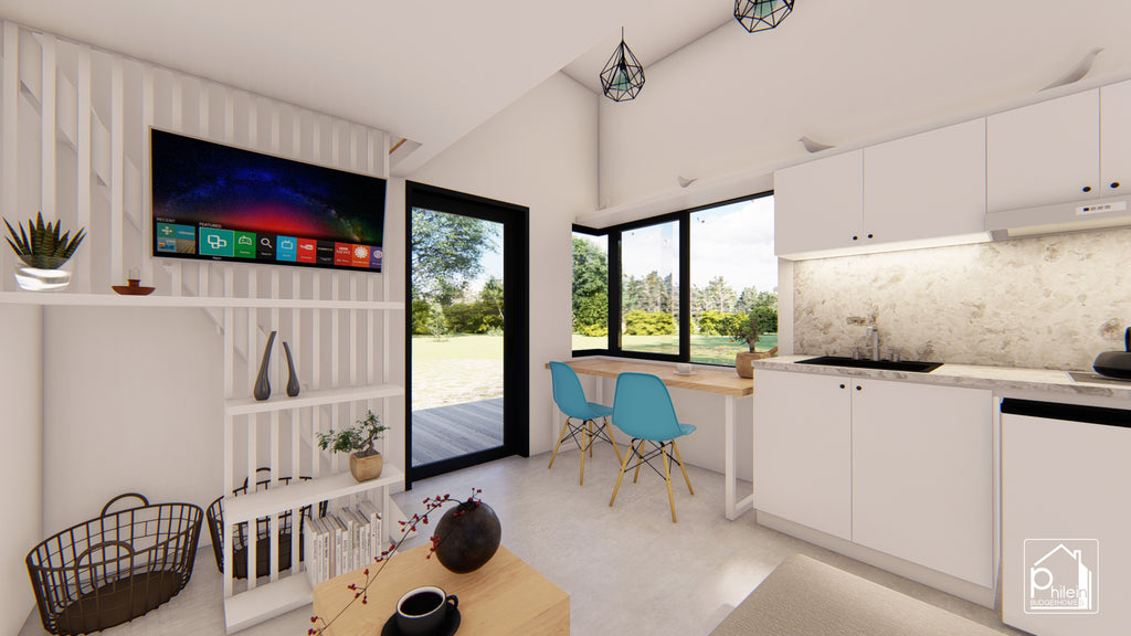 Ivy 2.0 Layout Kit | 27sqm Tiny House Design with Loft Floor Plan & Elevations (Digital Download)