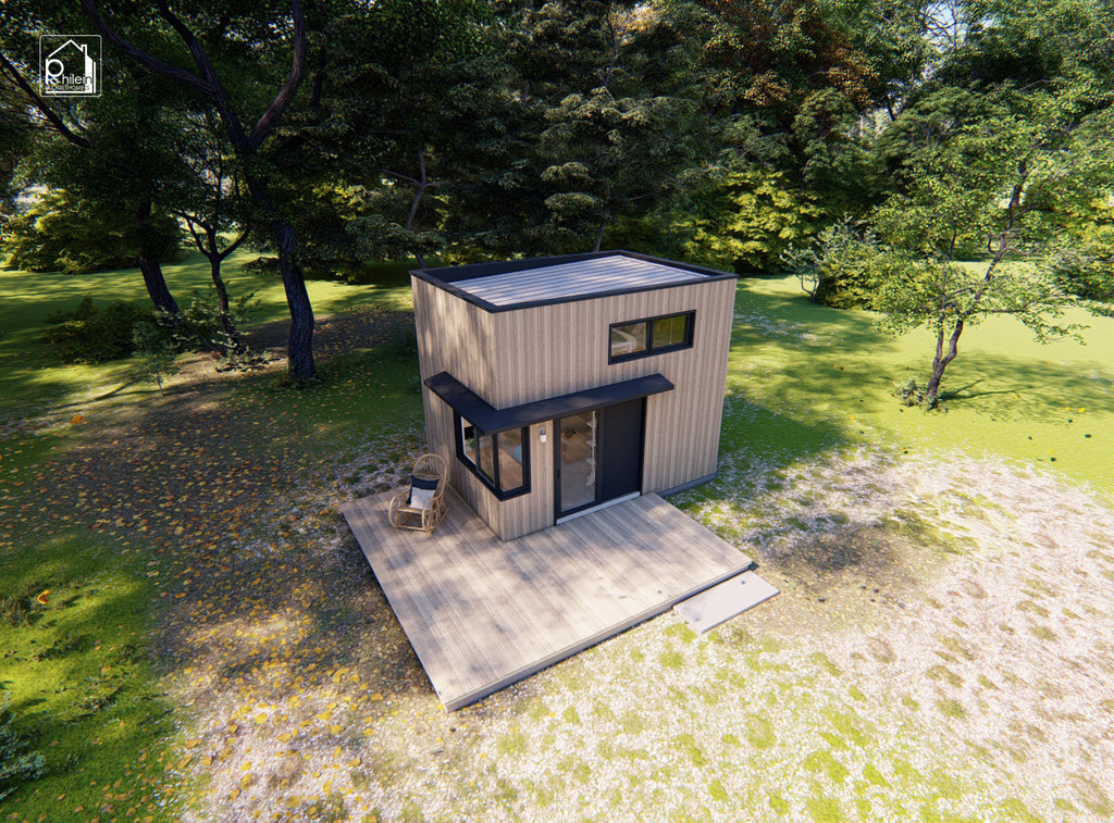 Ivy 2.0 Layout Kit | 27sqm Tiny House Design with Loft Floor Plan & Elevations (Digital Download)