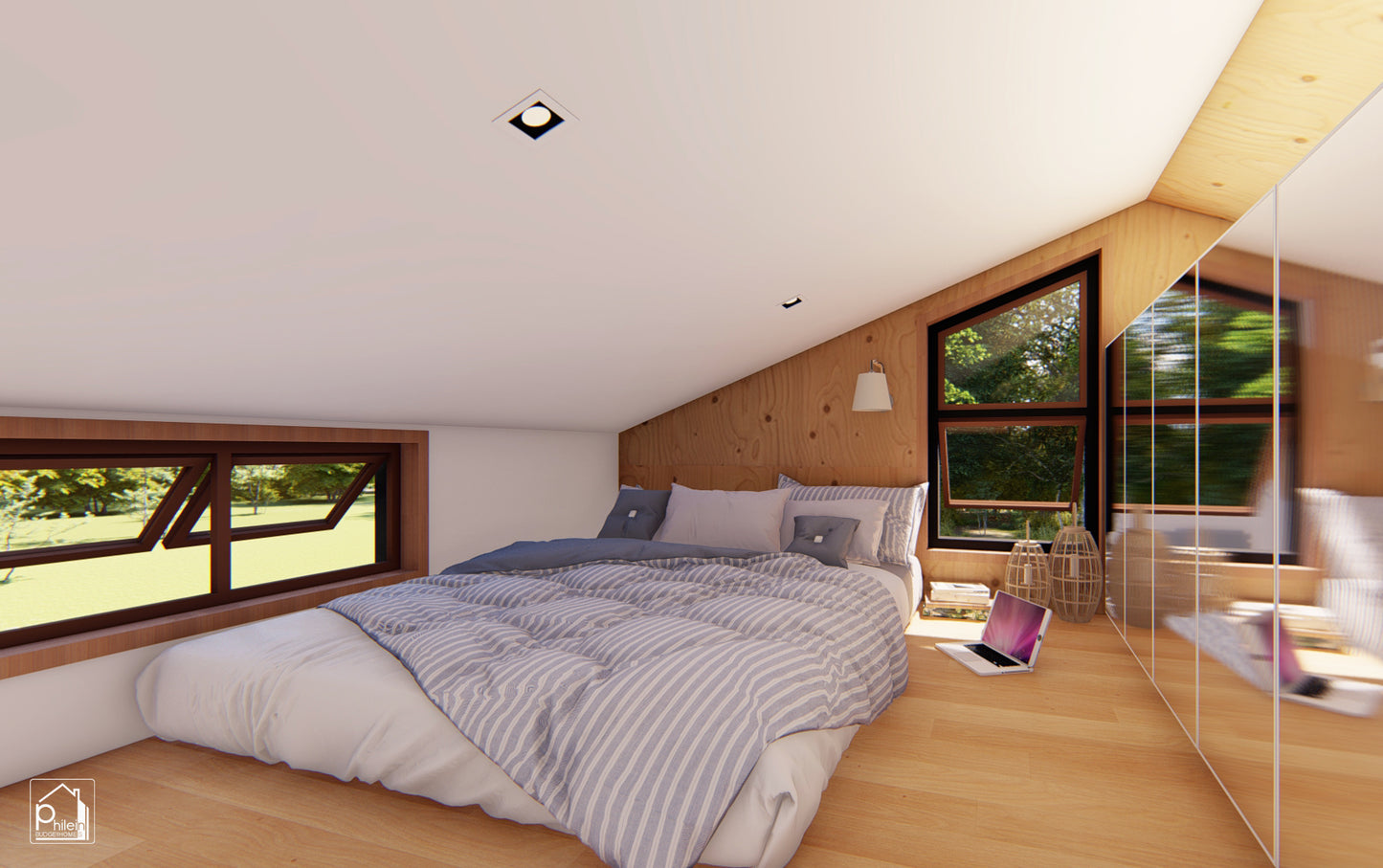 Primrose Layout Kit with CAD/DWG file | 26 sqm Tiny House Design with Loft Floor Plan & Elevations (Digital Download)